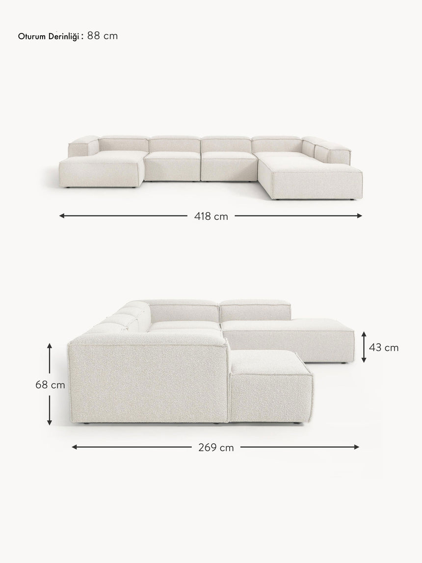 Lego Big Köşe Koltuk Kırık Beyaz Bukle