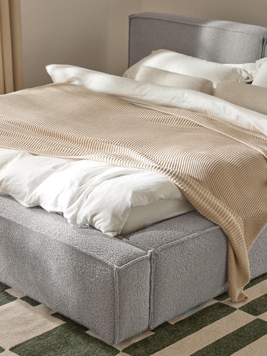 Lego Çift Kişilik Karyola Gri Bukle