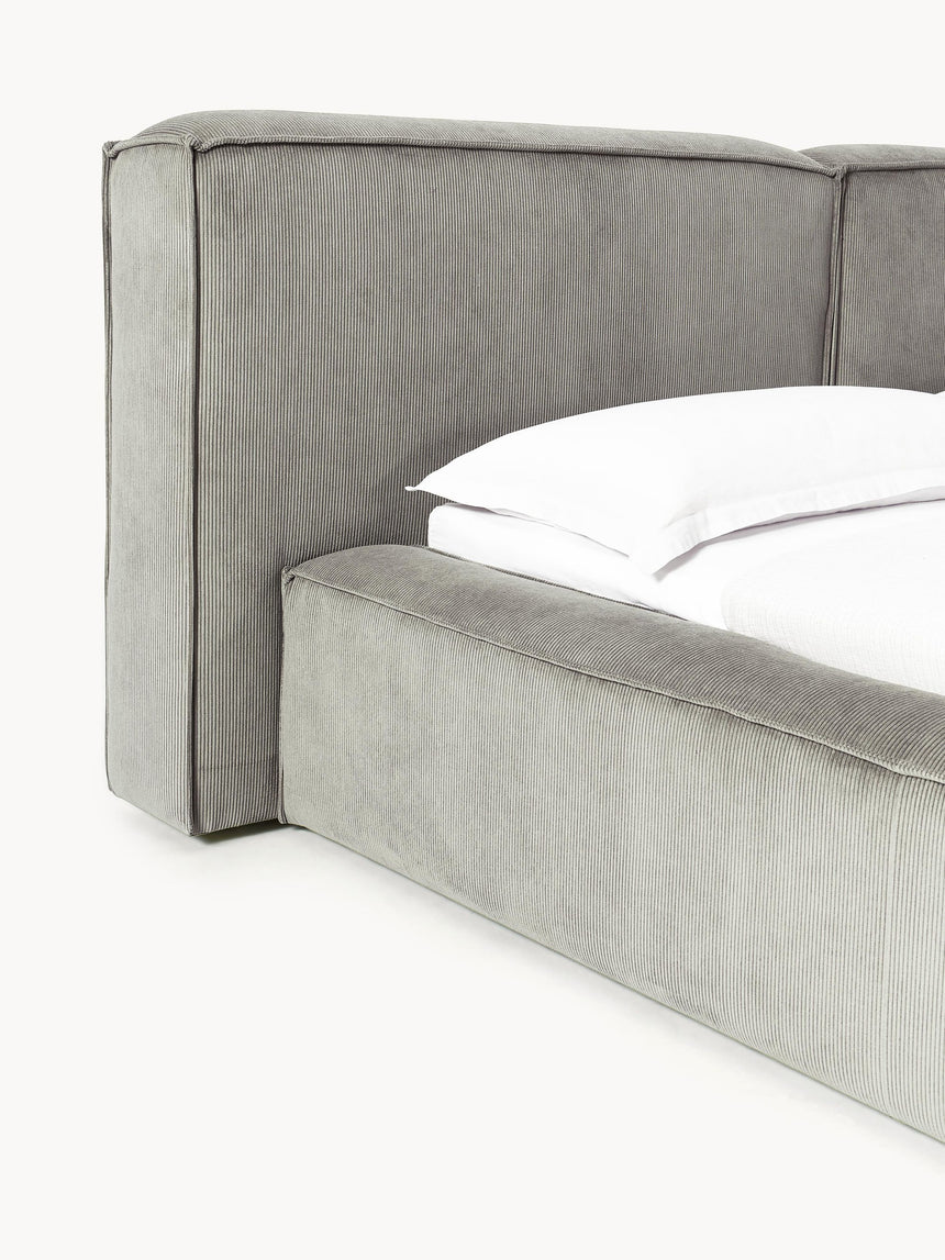 Lego Çift Kişilik Karyola Gri Fitilli