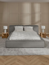 Lego Çift Kişilik Karyola Gri Fitilli