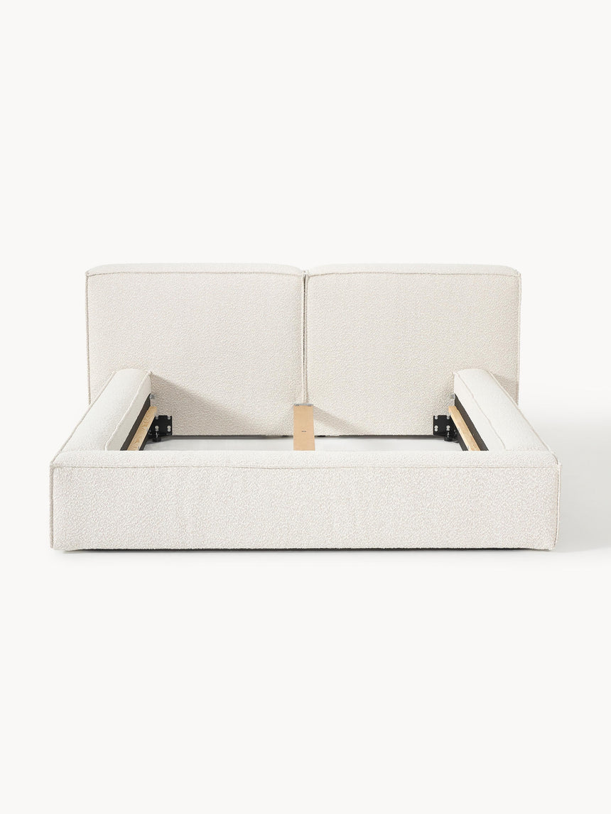 Lego Çift Kişilik Karyola Kırık Beyaz Bukle