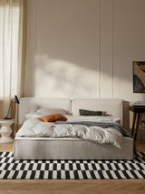 Lego Çift Kişilik Karyola Kırık Beyaz Bukle