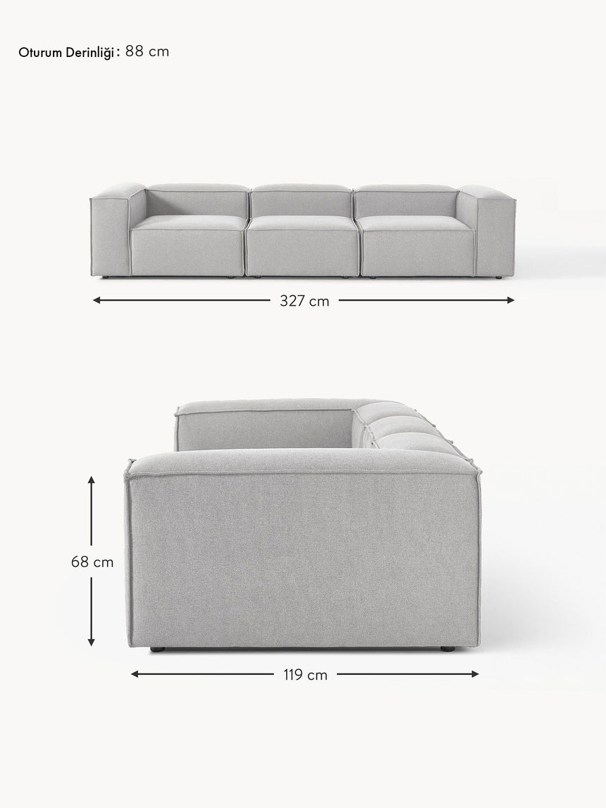 Lego Dörtlü Koltuk Açık Gri