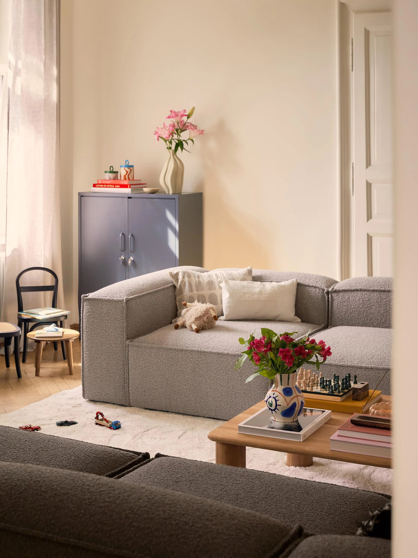 Lego Dörtlü Koltuk Açık Gri Kahve Bukle