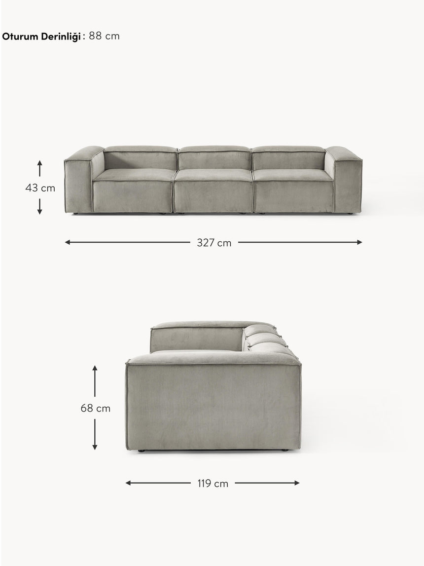 Lego Dörtlü Koltuk Gri Fitilli