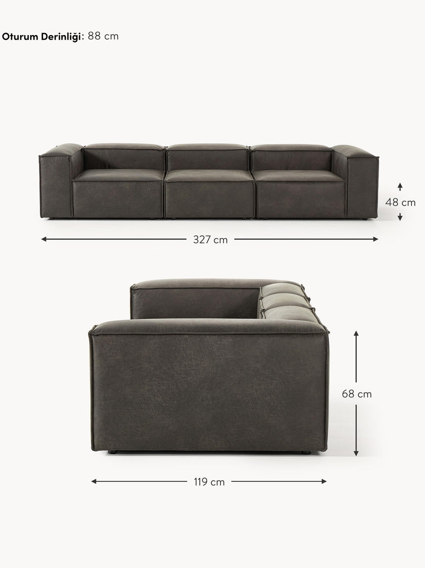 Lego Dörtlü Koltuk Gri Kahve