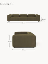 Lego Dörtlü Koltuk Zeytin Yeşili Bukle