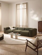 Lego Dörtlü Koltuk Zeytin Yeşili Bukle