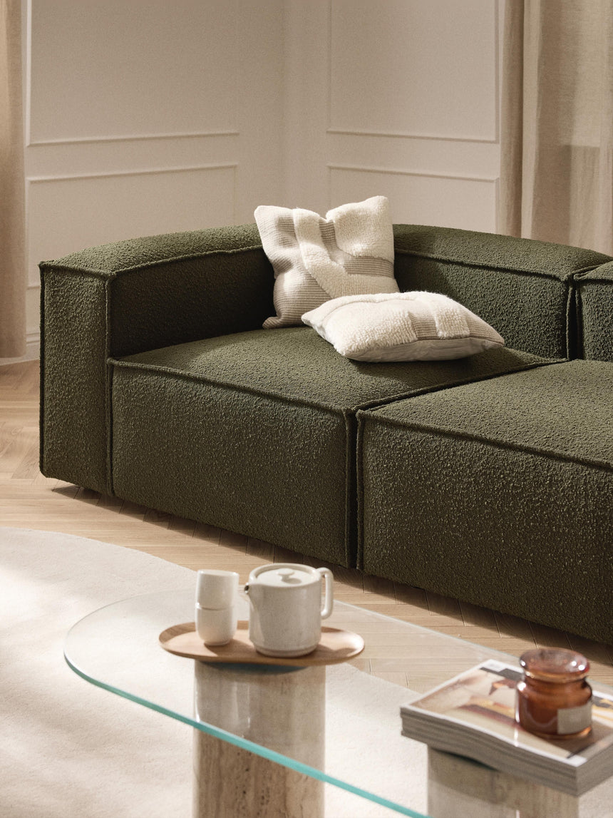 Lego Dörtlü Koltuk Zeytin Yeşili Bukle