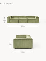 Lego Dörtlü Koltuk Zeytin Yeşili Fitilli