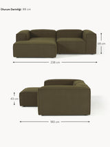 Lego Köşe Koltuk Zeytin Yeşili Bukle