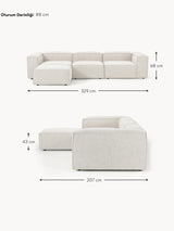 Lego Plus Köşe Koltuk Kırık Beyaz Bukle