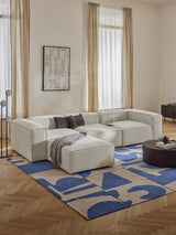 Lego Plus Köşe Koltuk Kırık Beyaz Bukle