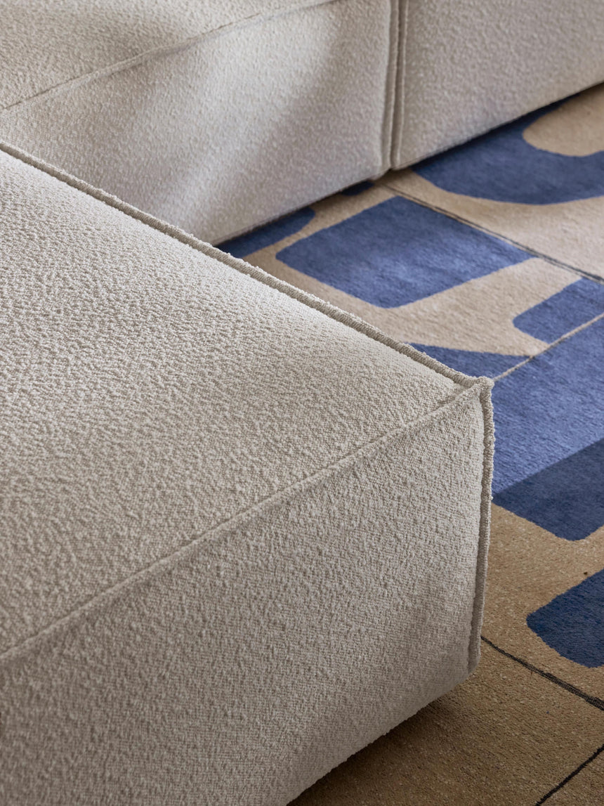 Lego Plus Köşe Koltuk Kırık Beyaz Bukle