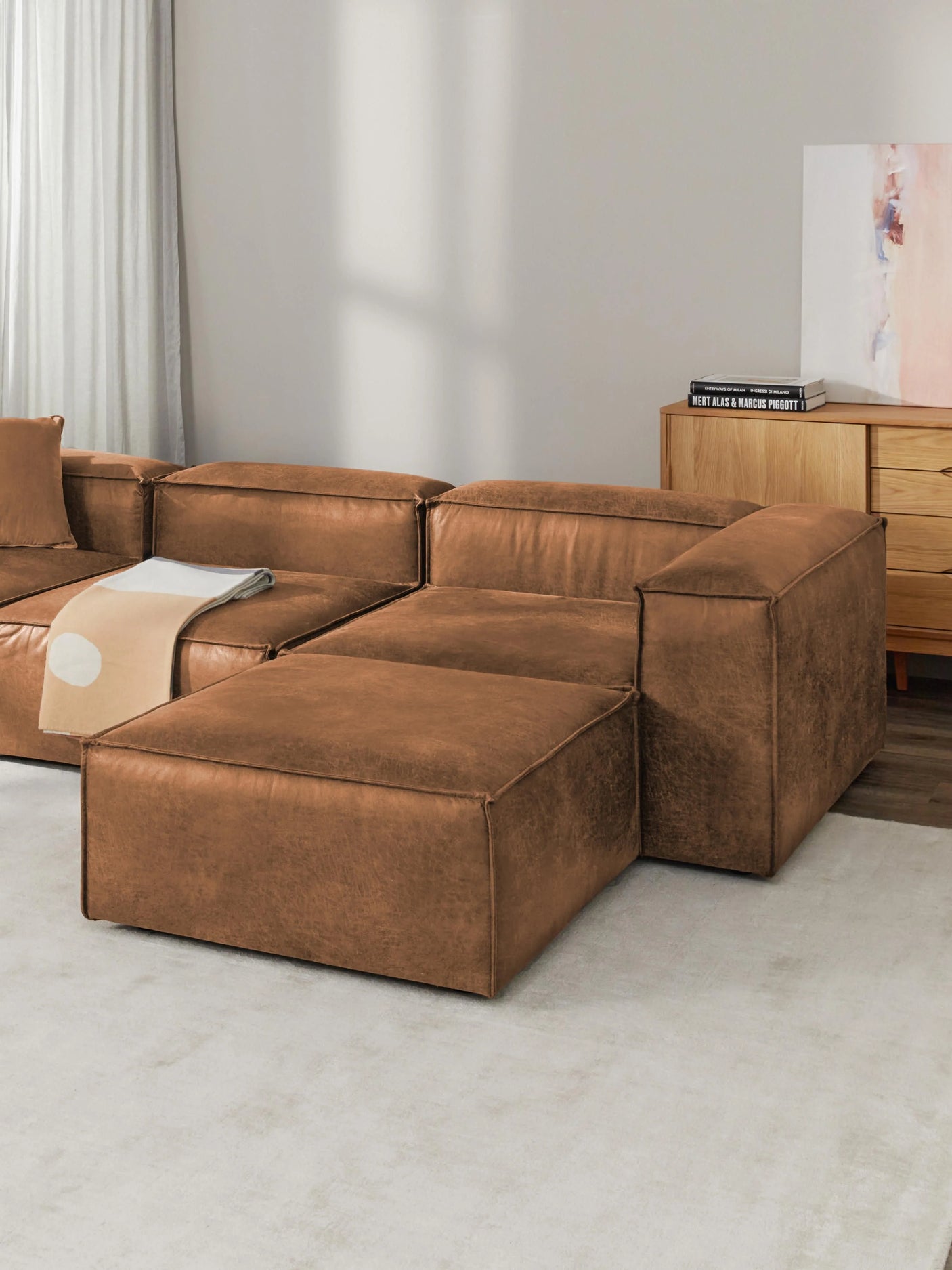 Lego Plus Köşe Koltuk Taba Kahve