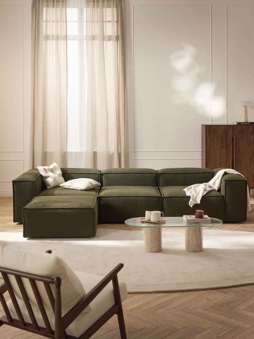 Lego Plus Köşe Koltuk Zeytin Yeşili Bukle