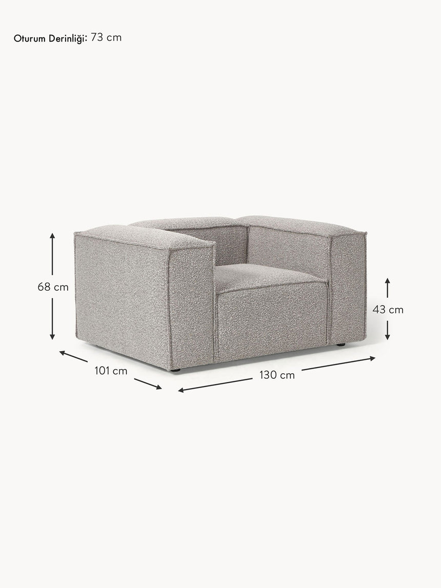 Lego Tekli Koltuk Açık Gri Bukle