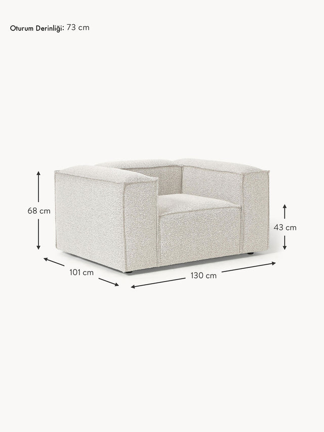 Lego Tekli Koltuk Kırık Beyaz Bukle