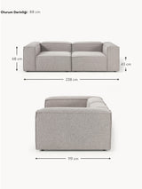 Lego Üçlü Koltuk Açık Gri Kahve Bukle