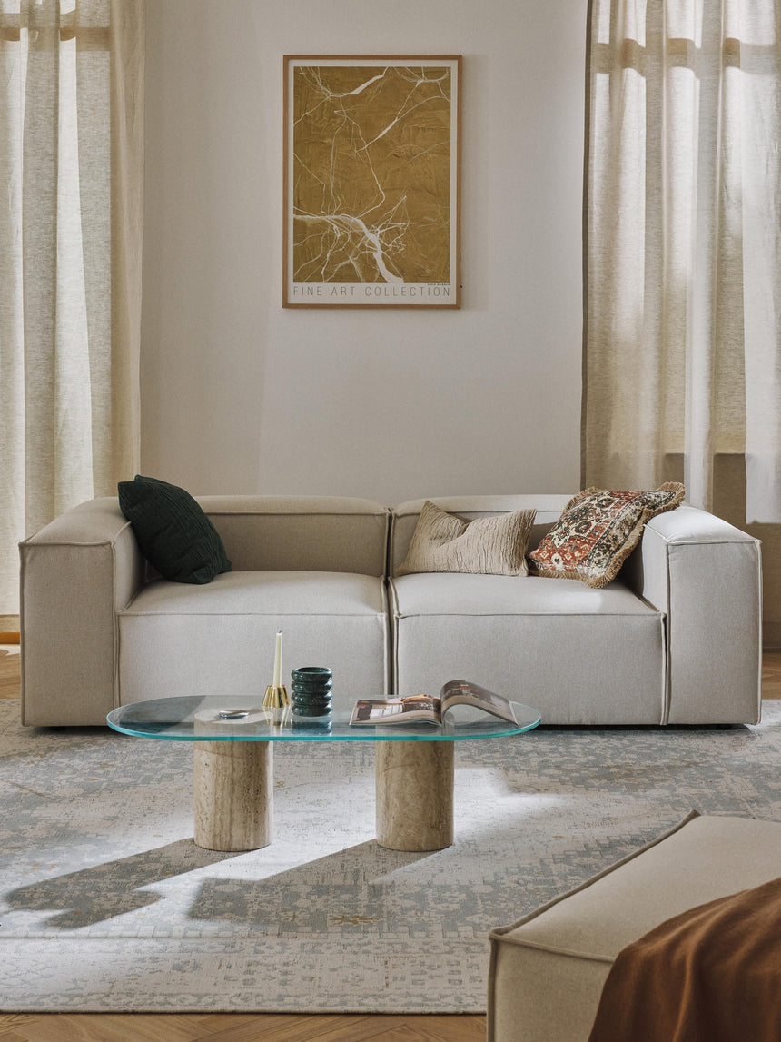 Lego Üçlü Koltuk Kırık Beyaz