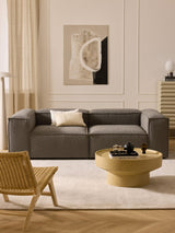 Lego Üçlü Koltuk Koyu Gri Kahve Bukle