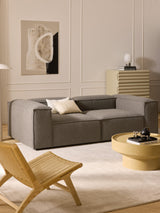 Lego Üçlü Koltuk Koyu Gri Kahve Bukle