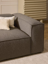 Lego Üçlü Koltuk Koyu Gri Kahve Bukle