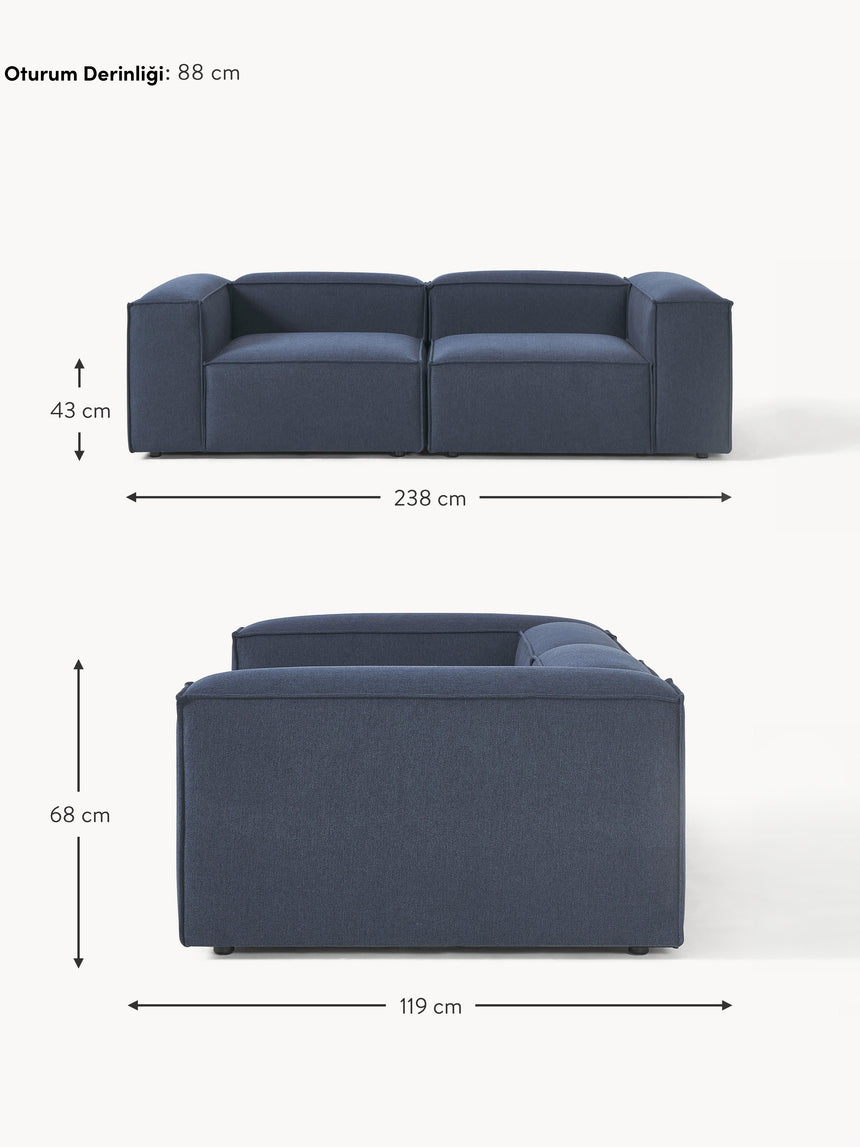 Lego Üçlü Koltuk Koyu Mavi