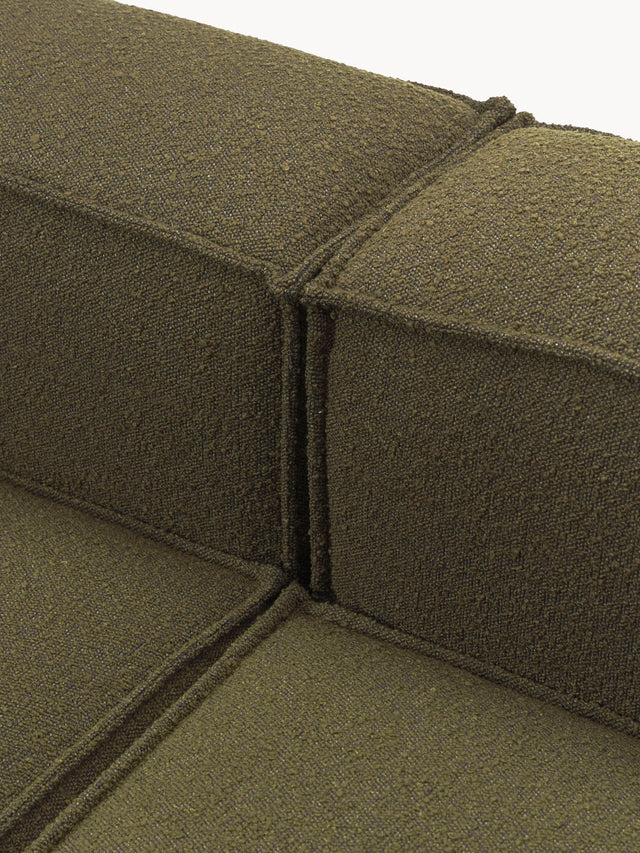 Lego Üçlü Koltuk Zeytin Yeşili Bukle