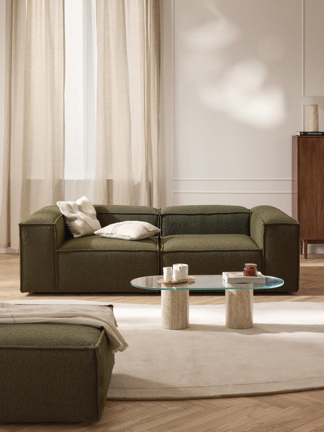 Lego Üçlü Koltuk Zeytin Yeşili Bukle