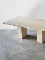 Life Doğal Kesim Dikdörtgen Traverten Mermer Yemek Masası