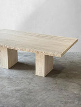 Life Doğal Kesim Dikdörtgen Traverten Mermer Yemek Masası