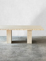 Life Doğal Kesim Dikdörtgen Traverten Mermer Yemek Masası