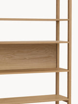 Loft Ahşap Kitaplık Meşe