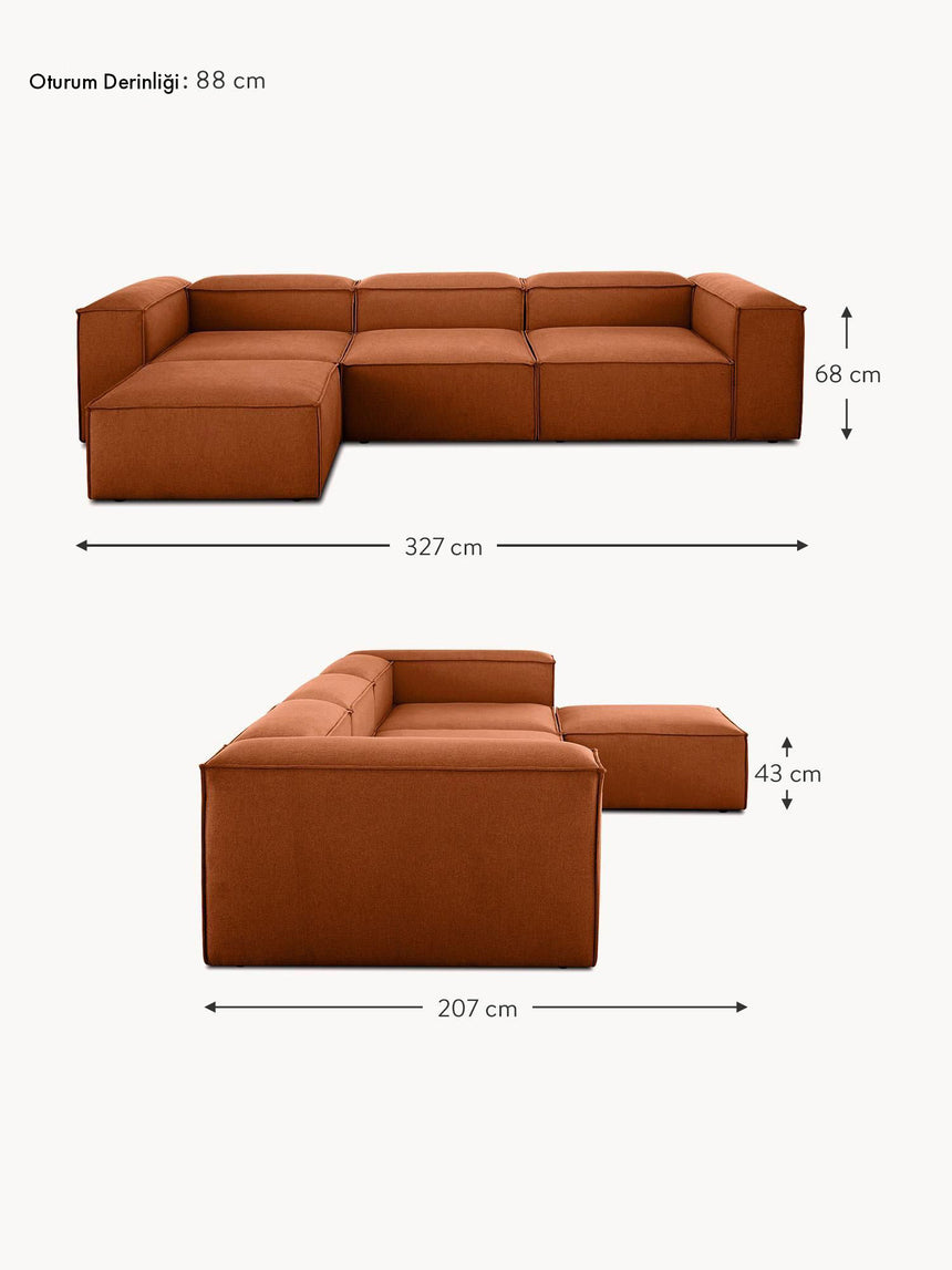 Lego Plus Köşe Koltuk Kiremit