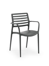 Louise Kollu Polipropilen Sandalye Antrasit