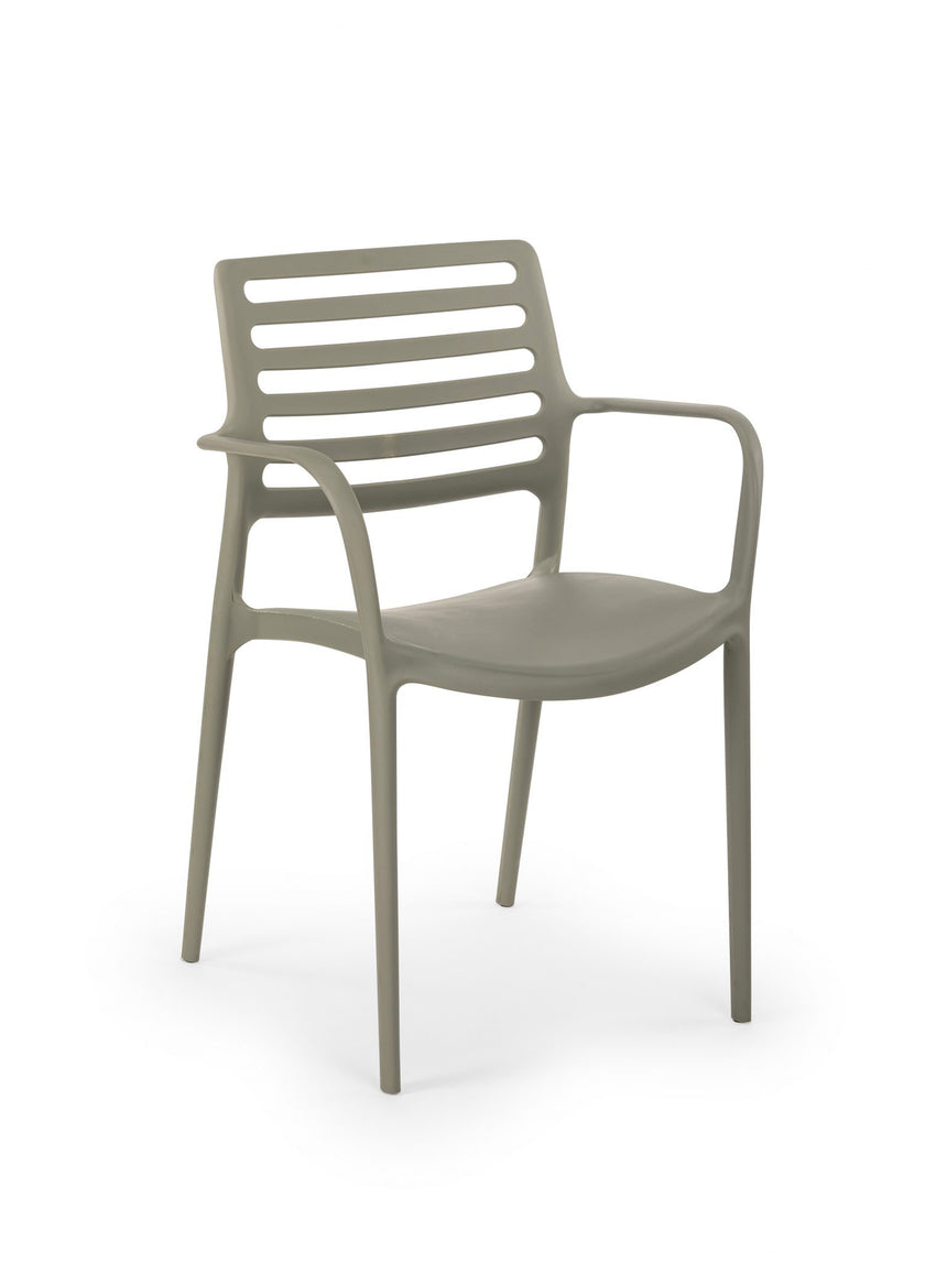 Louise Kollu Polipropilen Sandalye Çimento Grisi