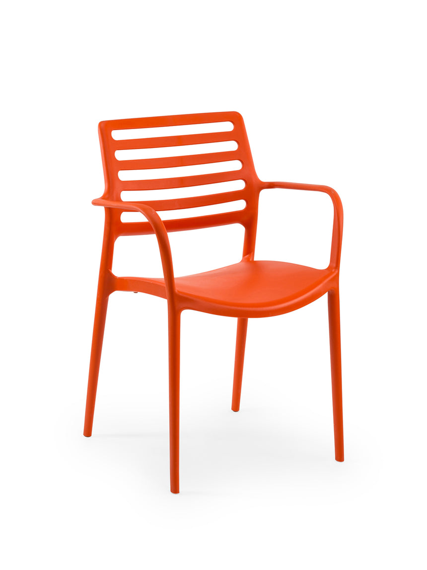 Louise Kollu Polipropilen Sandalye Portakal