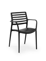 Louise Kollu Polipropilen Sandalye Siyah