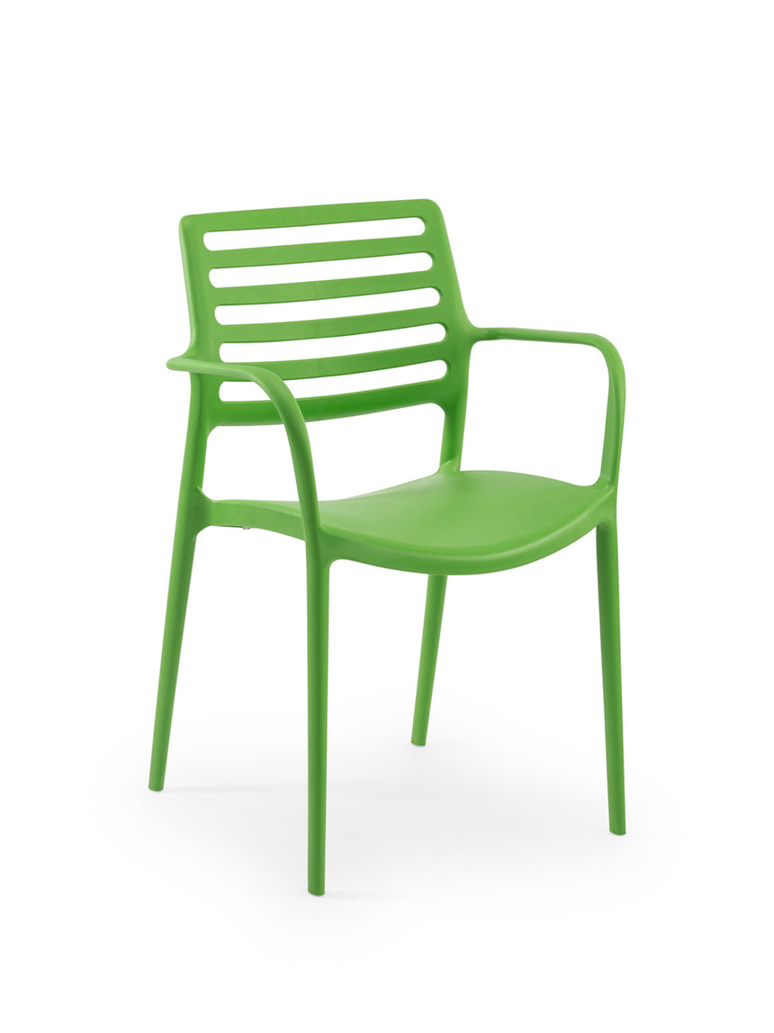 Louise Kollu Polipropilen Sandalye Yeşil