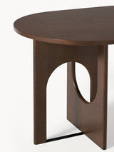 Love Oval Ahşap Yemek Masası Ceviz