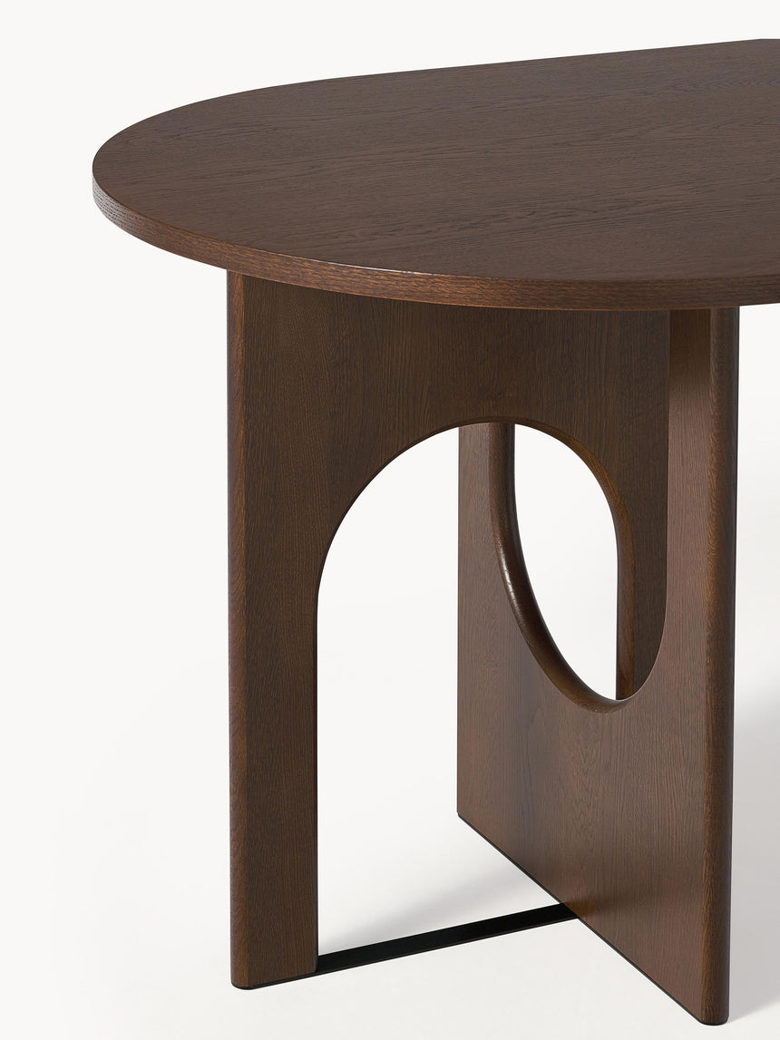 Love Oval Ahşap Yemek Masası Ceviz