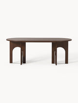 Love Oval Ahşap Yemek Masası Ceviz