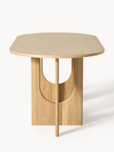 Love Oval Ahşap Yemek Masası Meşe