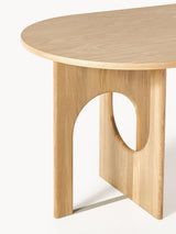 Love Oval Ahşap Yemek Masası Meşe