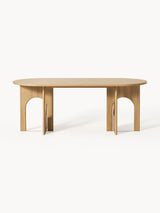 Love Oval Ahşap Yemek Masası Meşe