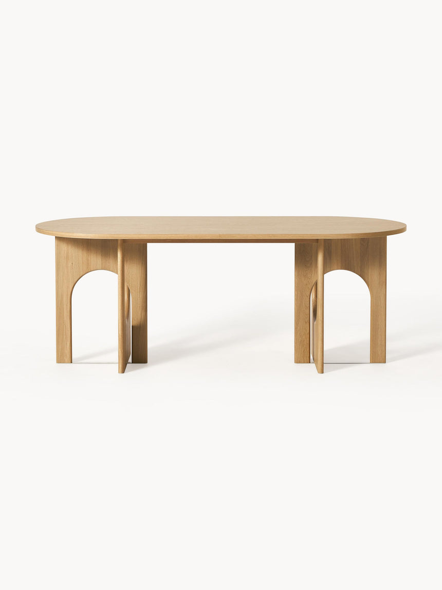 Love Oval Ahşap Yemek Masası Meşe