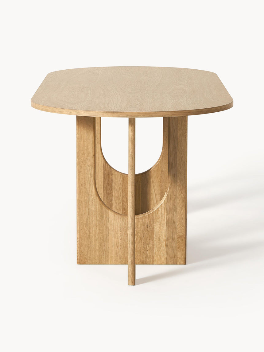 Love Oval Ahşap Yemek Masası Meşe