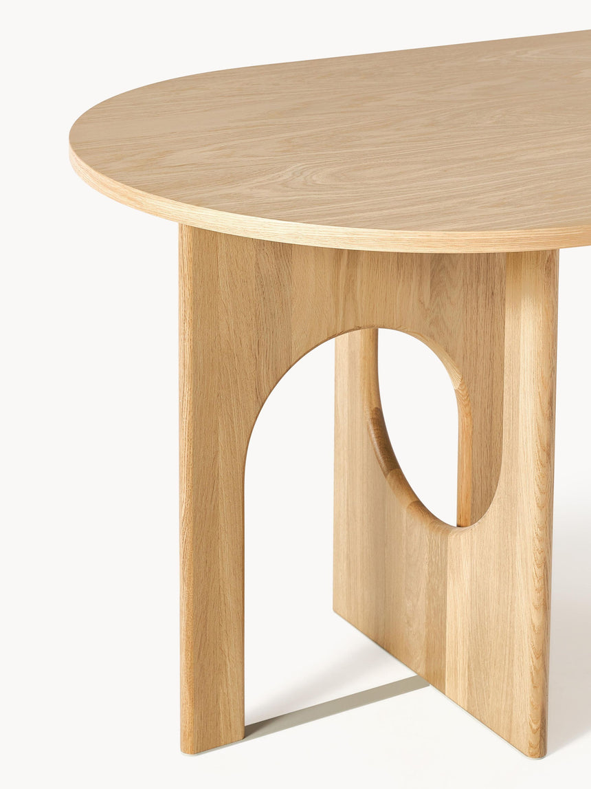 Love Oval Ahşap Yemek Masası Meşe