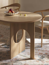 Love Oval Ahşap Yemek Masası Meşe